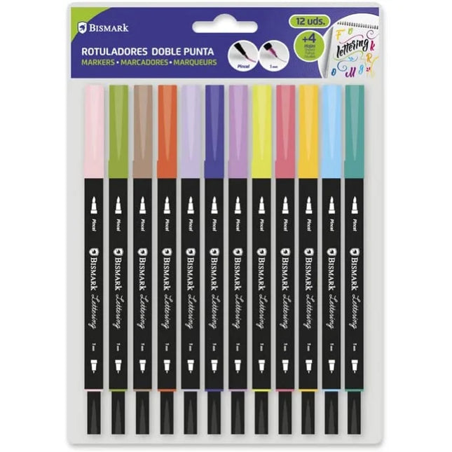 Set 12 Rotuladores Doble Punta Bismark – Especial Lettering