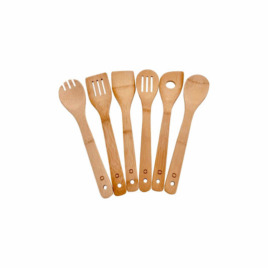 Set de Utensilios de Cocina de Bambú - 6 Piezas - Bubaa