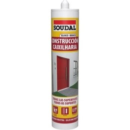 Silicona Neutra de Construcción Soudal Blanco (290 ml)