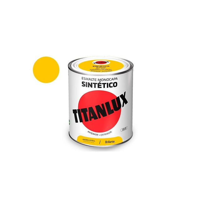 Esmalte Sintético Titanlux Amarillo Real Brillante – 750 ml