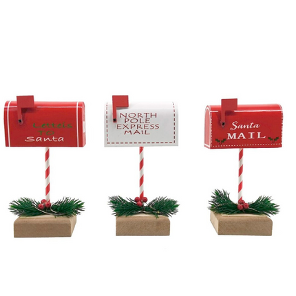 Boîtes aux lettres de Noël décoratives - Lettres au Père Noël et au Pôle Nord