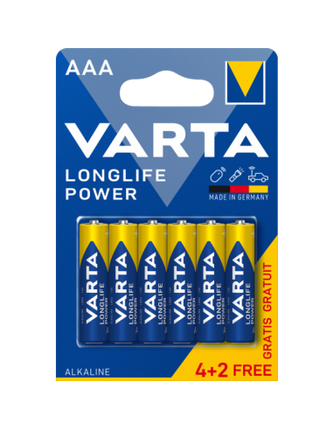 Pilas Alcalinas AAA Varta Longlife Power (4+2 Gratis)