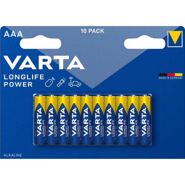 Pilas Varta Longlife Power AAA – Pack 10 Unidades